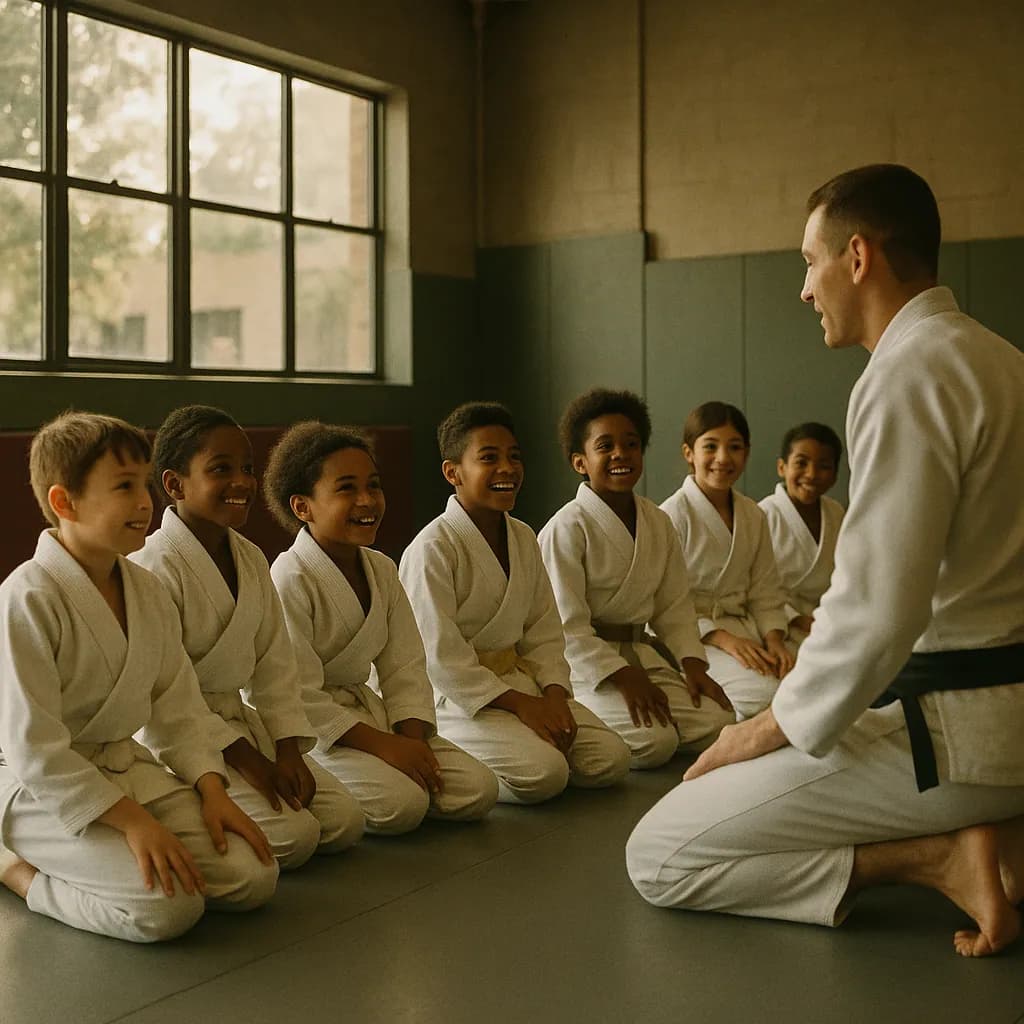 Youth jiu jitsu training